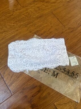 White Lace Bandeau Bralette - Women Accessories